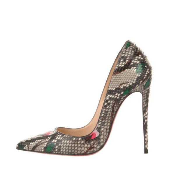Christian Louboutin Python Snakeskin Animal Print Pumps Women's Size: US6 - Picture 3 of 6